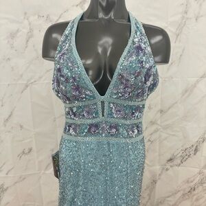 Primavera Couture New With Tags fully beaded gown prom pageant
